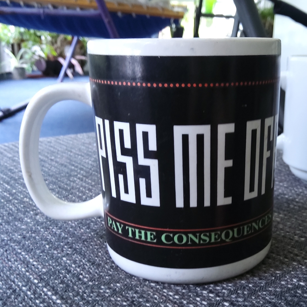 Vintage 80s Spencer Gifts funny mug